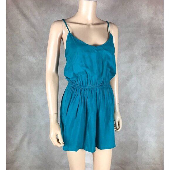 ULTRA FLIRT Juniors' Turquoise Sleeveless Romper w/Cinched Waist NWT Small - Picture 5 of 9